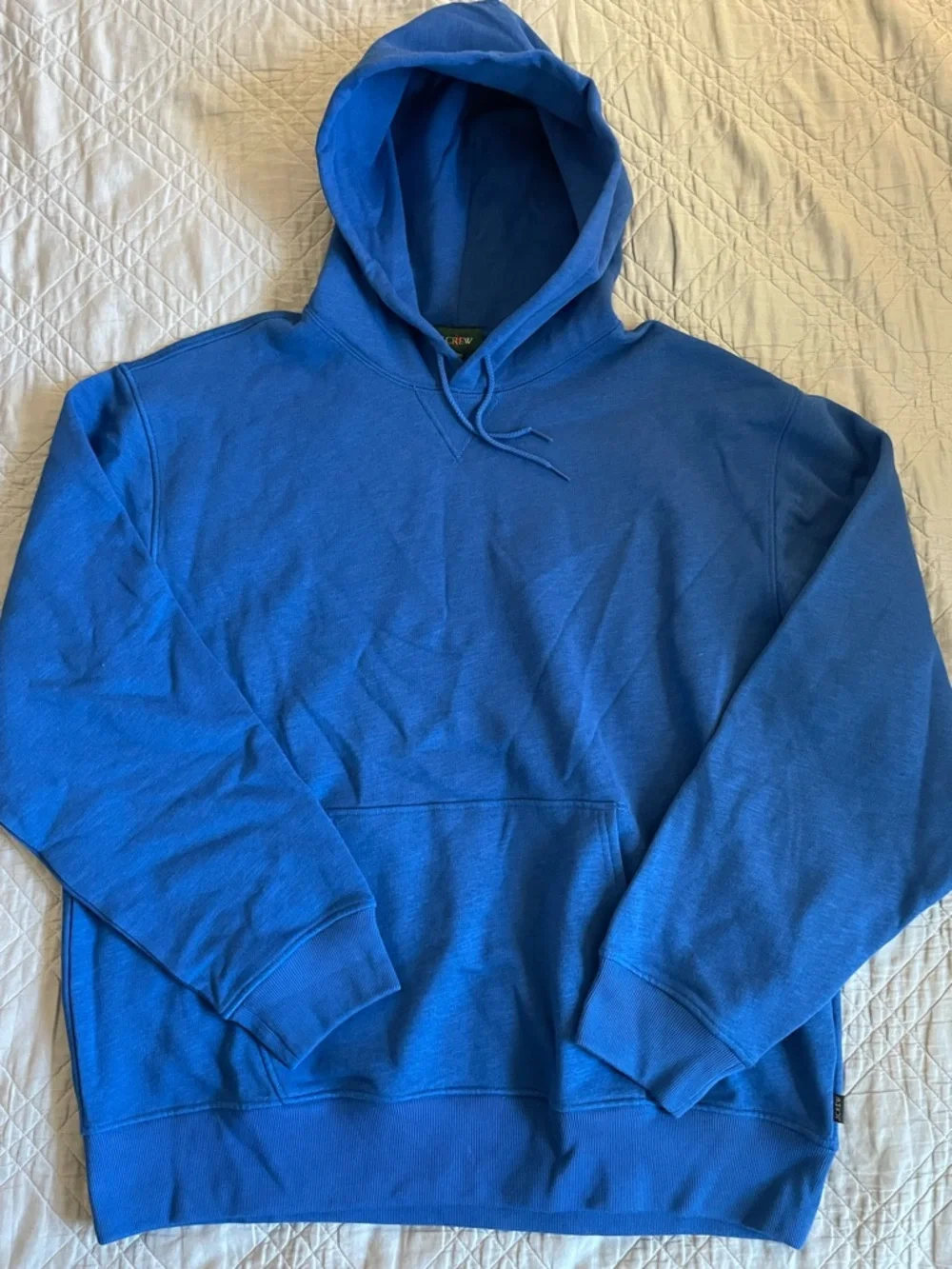 J. CREW '83‎ fleece hoodie in Electric Blue Size XL NWT $128 C0176